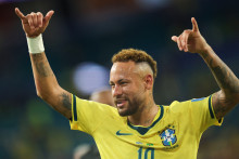 L'attaquant brésilien Neymar après la victoire lors du match opposant l'Écosse au Brésil, au Miami Stadium de Miami Gardens, le 24 juin 2026.