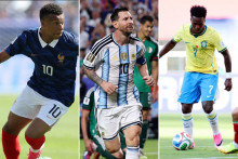 Kylian Mbappé (France), Lionel Messi (Argentine) et Vinicius Junior (Brésil) lors de la Coupe du Monde 2026.
