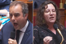 Sébastien Lecornu et Cyrielle Chatelain, à l'Assemblée nationale le 30 juin 2026
