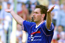 Laurent Blanc durant le France Paraguay le 28 juin 1998