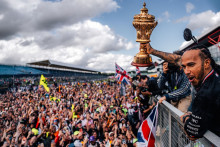 Lewis Hamilton lors de sa victoire à Silverstone en 2024