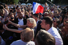 Marine Le Pen et Jordan Bardella lors d'un rassemblement le 4 juillet 2026.