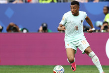 Le capitaine des Bleus Kylian Mbappé face à la Norvège lors de la Coupe du monde, le 26 juin 2026 à Boston.