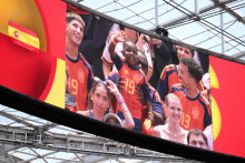 Keyne, le petite frère de Lamine Yamal, lors du match Espagne-Belgique, le 10 juillet 2026.