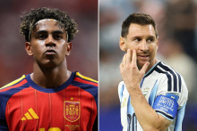 Lamine Yamal et Lionel Messi.