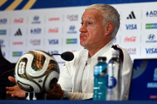 Didier Deschamps en conférence de presse avant France-Angleterre à la Coupe du monde, le 17 juillet 2026 à Miami.
