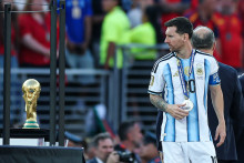 Lionel Messi après la finale perdue par l'Argentine contre l'Espagne lors de la Coupe du monde 2026, le dimanche 19 juillet au MetLife Stadium.
