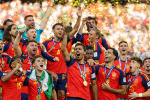 La Roja célèbre sa victoire face à l'Argentine dimanche 19 juillet à New York