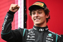 Kimi Antonelli sur le podium du GP de Belgique 2026