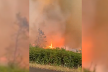 Une tornade de feu observée à Saumos (Gironde) le 22 juillet 2026.