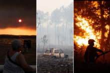 Images des violents incendies qui ravagent les Landes et la Gironde, fin juillet 2026.