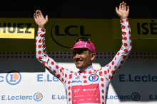 Le cycliste équatorien Richard Carapaz à l'Alpe d'Huez, le 24 juillet 2026