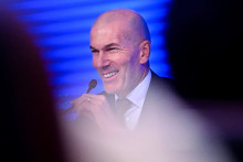 Zinédine Zidane lors de sa présentation en tant que nouvel entraineur de l'équipe de France, mardi 28 juillet.