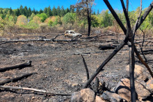 Les dégâts causés par l'incendie de Mélisey