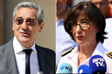 Le ministre du Tourisme, Serge Papin (à gauche), et la préfète de Nouvelle-Aquitaine, Sophie Brocas (à droite).