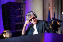 Le DJ français Kavinsky lors de la Fête de la Musique à l'Elysée, le 21 juin 2018