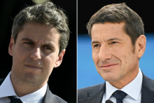 Gabriel Attal (à gauche) et David Lisnard (à droite), candidats à l'élection présidentielle de 2027.