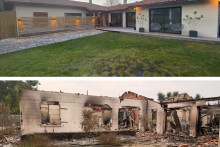 La maison de Justine, détruite par l'incendie au Porge.