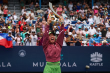 Alexandra Eala, la joueuse de tennis des Philippines, après sa victoire au tournoi de Washington, le 3 août 2026.