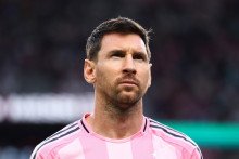 Lionel Messi avant le match de la première phase de la Coupe de la Ligue opposant l'Inter Miami CF à l'Atlético San Luis au Nu Stadium le 5 août 2026 à Miami, en Floride.