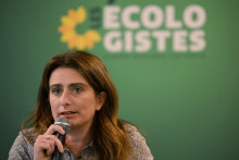 La secrétaire nationale des Écologistes Marine Tondelier, à la Maison de l'Amérique latine à Paris, le 19 janvier 2026.