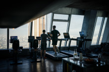 Une salle de sport à Moscou, en Russie, en 2019.