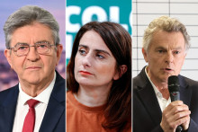 Jean-Luc Mélenchon, Marine Tondelier et Fabien Roussel.