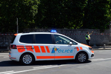 Une voiture de police en Suisse