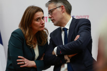 Marine Tondelier et Olivier Faure, en janvier 2026.