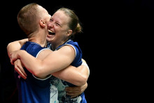 Les Français Delphine Delrue et Thom Gicquel sacrés champions du monde en double mixte