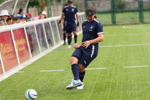 Frédéric Villeroux, le leader de cette équipe de France de cécifoot, le 14 août 2024