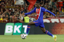 Ousmane Dembélé avec le PSG lors du Trophée des champions face à Lens, le 16 août 2026 au stade Bollaert.