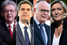 Jean-Luc Mélenchon, Gabriel Attal, Édouard Philippe et Marine Le Pen