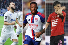 Amine Gouiri (OM), Corentin Tolisso (OL), Esteban Lepaul (Rennes).