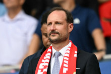 Haakon, alors prince de Norvège, le 11 juillet 2026 à Miami lors de la Coupe du monde 2026.