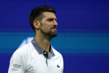 Le Serbe Novak Djokovic lors du premier tour de l'US Open contre l'Argentin Mariano Navone, le 30 août 2026 à New York.