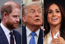 Le prince Harry, Donald Trump et Meghan Markle.