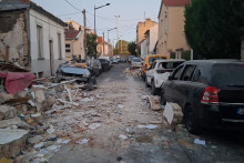 La rue Paul-Verlaine, à Aubervilliers, au lendemain de l'explosion d'une maison, le 5 septembre 2026.