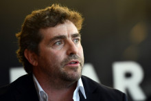 L'ancien joueur de rugby français Shaun Hegarty lors d'une conférence de presse au stade Aguilera de Biarritz, le 5 avril 2024.