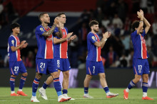 Les joueurs du PSG après la défaite contre l'AS Monaco à domicile en Ligue 1, le 4 septembre 2026 au Parc des Princes.