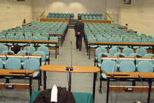 La salle de la cour d'Assises d'Angers dans le Maine-et-Loire.