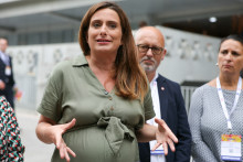 Marine Tondelier au rendez-vous du Medef à Paris le 27 août 2026.