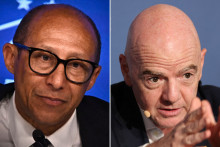 Le président de la FFF Philippe Diallo et celui de la Fifa Gianni Infantino.
