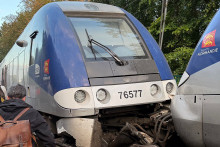 Photo du déraillement d'un TER reliant Rouen et Caen, le vendredi 11 septembre 2026