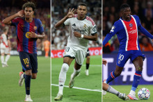 Lamine Yamal (Barcelone), Kylian Mbappé (Real Madrid) et Ousmane Dembélé (PSG).