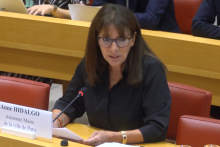 L'ex-maire de Paris Anne Hidalgo en audition au Sénat à propos du scandale dans le périscolaire à Paris, le 15 septembre 2026.