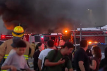 Le lieu où l'hélicoptère de NBC4 Los Angeles s'est crashé le 15 septembre faisant 3 mort