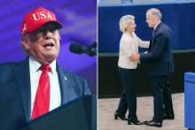 Donald Trump, Ursula von der Leyen et Mark Carney le 16 septembre 2026