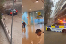 Images des inondations à Barcelone et à Valence en Espagne le 17 septembre 2026.