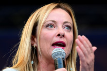 La cheffe du parti d'extrême droite Fratelli d'Italia Giorgia Meloni, ici le 23 août 2022